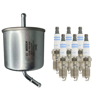 Bosch Fuel Filter Spark Plug Set For 1996 Mazda MX-6 M Edition 2.5L 77092WS 6719 - Image 1 of 2