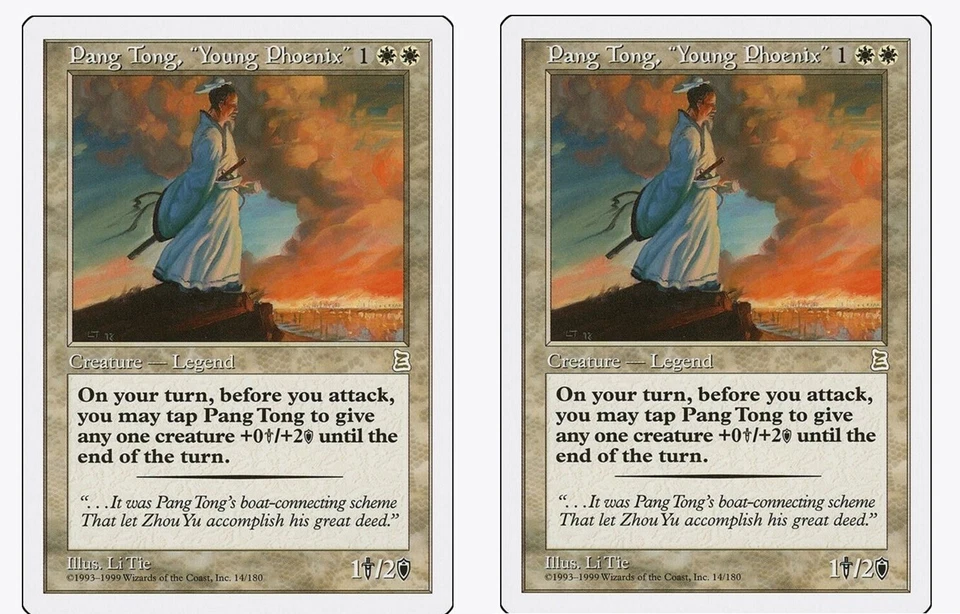 MtG Magic P3K Portal Three Kingdoms English NM Mint Pang Tong Young Phoenix x2 - Image 1 of 1