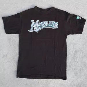 Camisa Stitches Hombres XL Negra Florida Marlins Miller 23 Cuello Redondo Camiseta de Béisbol Y2K - Imagen 1 de 12
