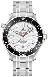 Orologio Uomo Omega Seamaster 300M Carica Automatica Data Quadrante Onda Bianco - Foto 1 di 5