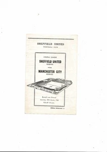 1964/65 Sheffield United v Manchester City Central League Programme - Picture 1 of 3