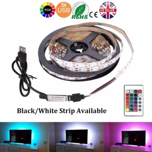 3M 5V LED STREIFEN LICHT SMD5050 RGB WASSERDICHT IR FERNBEDIENUNG TV PC ZURÜCK MOD - Bild 1 von 16
