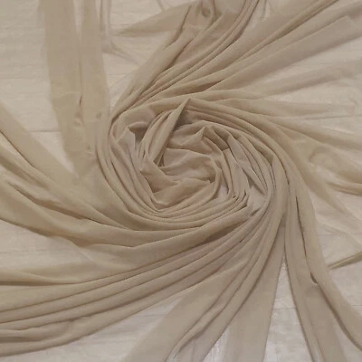 Soft Super Power Mesh Tulle 4W stretch Fabric Sheer Net Veils Dresses Bridal 60" - Image 1 of 4