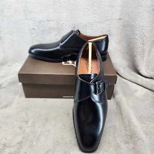 Zapatos Florsheim Para Hombre Talla 8 EEE Cuero Negro Hebilla Única Correa Monje *NUEVO CON ETIQUETAS* - Imagen 1 de 11