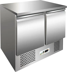 GASTRO Edelstahl Tiefkühltisch -12°/-18°C Pizzatisch Edelstahltisch 950x700x850 - Bild 1 von 2