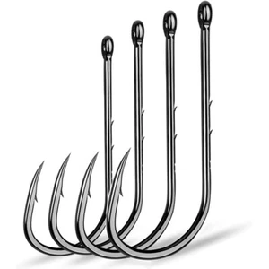 100x Baitholder Fishing Hook Jig Hooks High Carbon Steel Barbed Shank Fish hook - Picture 1 of 24