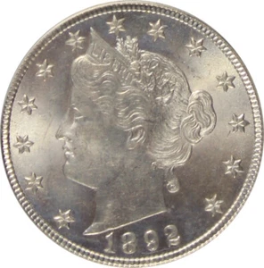 1892 MS64 Liberty Nickel, PCGS 10305074 - Picture 1 of 4