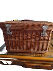 Old World French Wicker Basket Suitcase