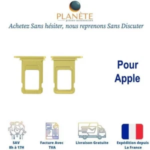 Tiroir Carte Sim Jaune Pour Apple iPhone 11 (A2111 A2221 A2223) - Photo 1 sur 1
