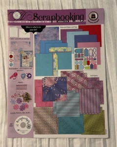 Neu Personal Shopper Scrapbooking Set Band 0110 - Blumen, Rosa, Blau, Streifen - Bild 1 von 22