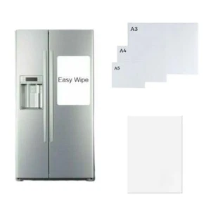 Acrylic White Memo Board Fridge Board Chalk Pen Easywipe A5,A4,A3,A2 K&M - Picture 1 of 5