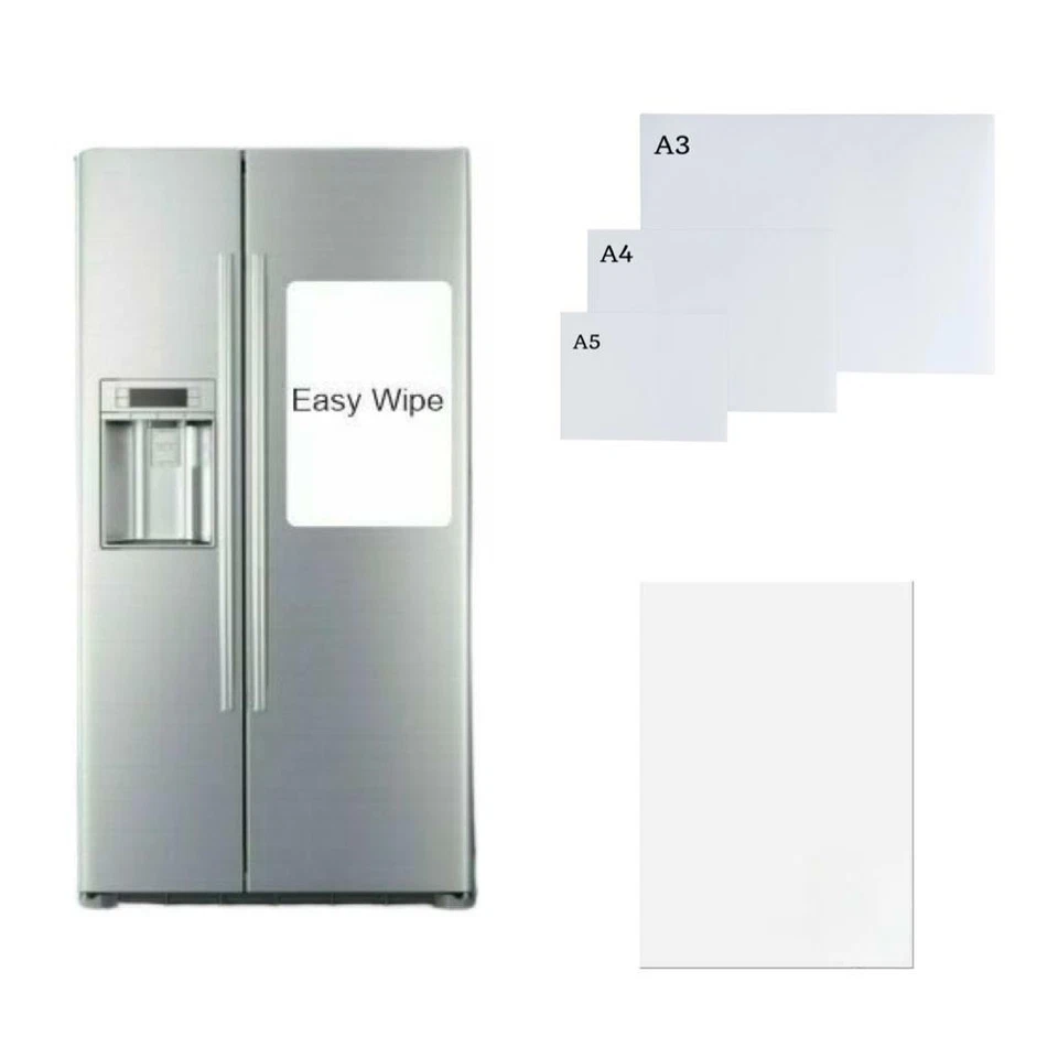 Acrylic White Memo Board Fridge Board Chalk Pen Easywipe A5,A4,A3,A2 K&M - Image 1 of 4