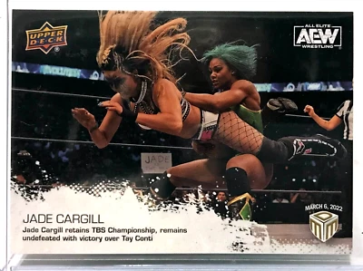 JADE CARGILL - 2022 AEW Upper Deck - Match Dated Moments MDM - ROOKIE RC #2 WWE - Image 1 of 2