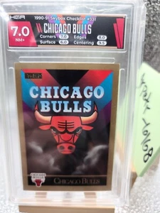 1990-91 Skybox Chicago Bulls Checklist #331 HGA 7 Low Pop Jordan Custom Label - Picture 1 of 2