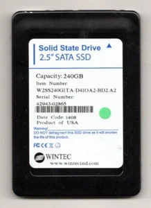 WINTEC W2SS240G1TA-D410 240GB SSD SATA (See Test Report) - Afbeelding 1 van 3