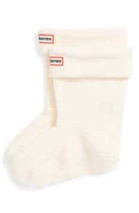 Hunter L14107 Unisex Cream Short Fleece Welly Boot Socks Size L - Picture 1 of 1