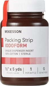 McKesson Packing Strip, Sterile, Iodoform, 100% Cotton, 1/2 in x 5 yds, 1 Count - Picture 1 of 1