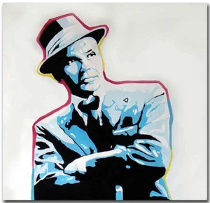100% Hand Painted Oil Painting on Canvas Art - Frank Sinatra 1965 - Picture 1 of 2