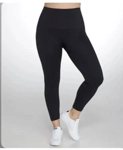 SPANX sehr schwarze kurz geschnittene Lamn Leggings Übergröße 1X neu mit Etikett $ 72 - Bild 1 von 8