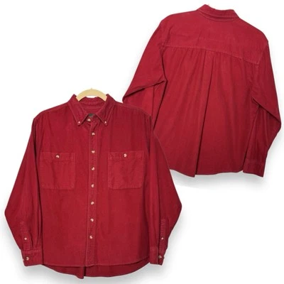 Chamois Flannel Button Shirt Red Men XL READ Outdoor Hipster VTG Scandia Woods  - Image 1 of 4