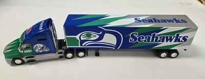 2001 Fleer Collectibles DieCast Seattle Seahawks Semi Tractor Trailer 1/80 scale - Image 1 of 3