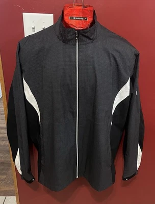 Footjoy Hydrolite Rain Jacket Mens XL Dryjoys Golf Windbreaker Full Zip Black - Image 1 of 4
