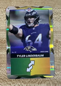 2025 UNO Elite Football Tyler Linderbaum Green Yellow Foil Card 115 Ravens - Picture 1 of 3