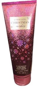 Bath and Body Works A THOUSAND CHRISTMAS WISHES ULTRA SHEA BODY CREAM 8 oz  - Picture 1 of 3