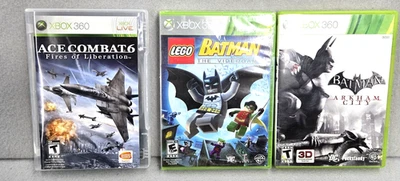 Lote de 3 juegos Xbox 360 LEGO Batman (sellados), Batman: Arkham City, Ace Combat 6 Foto 1 de 4