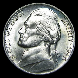 1945 Silver Jefferson Nickel ---- Gem BU Stunning Condition Coin ---- #617K - Picture 1 of 3