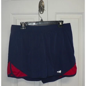 BCG Women's 2-in- 1 Moisture Wicking Running Shorts in Blue/Red Large $30 - Picture 1 of 4