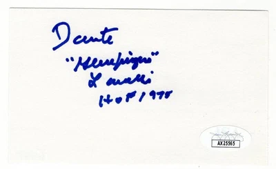 Dante Lavelli Signed Autographed Index Card Browns "Gluefingers" JSA AX25565 - Image 1 of 2