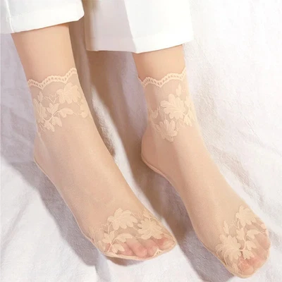 3 pares de calcetines de malla de encaje para barco tobillo corto finos invisibles estilo lolita Foto 1 de 4