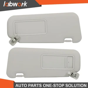 Labwork Sun Visor Left & Right Side Gray For Mazda 3 2010 2011 2012-13 W/Mirror - Picture 1 of 14