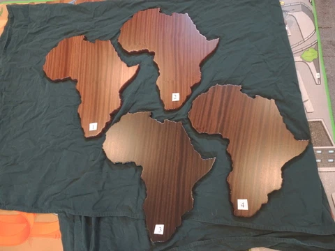Africa plaque- Solid African Sapele Mahogany hardwood Cover