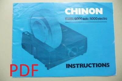 Instrucciones Proyector de diapositivas CHINON 6000 automático y eléctrico correo electrónico/CD Foto 1 de 2