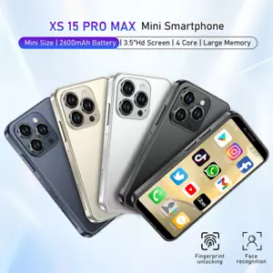 Unlocked Mini Smartphone 3GB+64GB Android 3" Small Phones Dual SIM Face ID - Picture 1 of 25