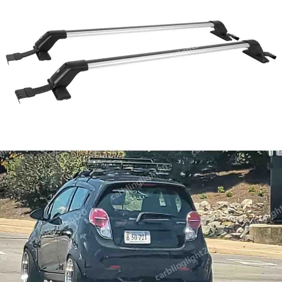 For Chevy Spark Top Roof Racks Cross Bars Cargo Carrier Luggage Aluminum Lock Foto 1 de 4
