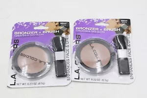 QTY: 2 L.A. Colors Bronzer + Blush #BBR441 Glowing Lot New Sealed - Picture 1 of 4