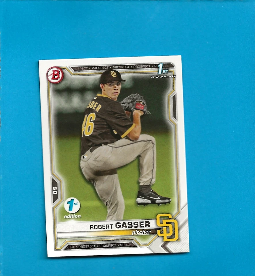 2021 Bowman 1st Edition Robert Gasser BD-135 San Diego Padres - Image 1 of 1