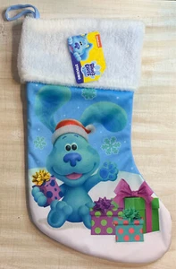 BLUE’S CLUES Faux Fur Trim Christmas Holiday 15" Stocking NEW - Picture 1 of 2