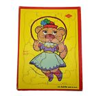 Vintage Puzzle Tray Jigsaw 1960S Kathy Kitty Jump Rope Cat Kids Shaped Pieces