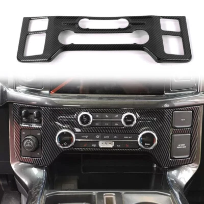 🔥Cubierta del panel de control del aire acondicionado de fibra de carbono para Ford F150 F-150 2021+ Foto 1 de 4