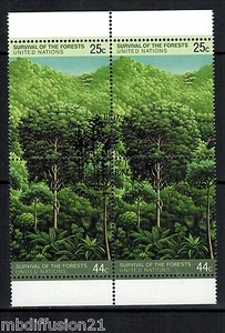 1988-ONU-BLOC TIMBRES OB. 1°JOUR -SURVIE DES FORETS(NEW YORK)-STAMP.515/16 - Imagen 1 de 1