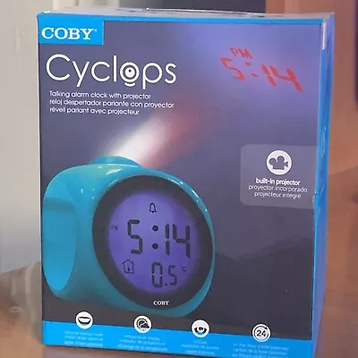 Coby Cyclops CBC-54-BLK Talking Alarm Clock with Projector,Digital Clock - Image 1 of 4