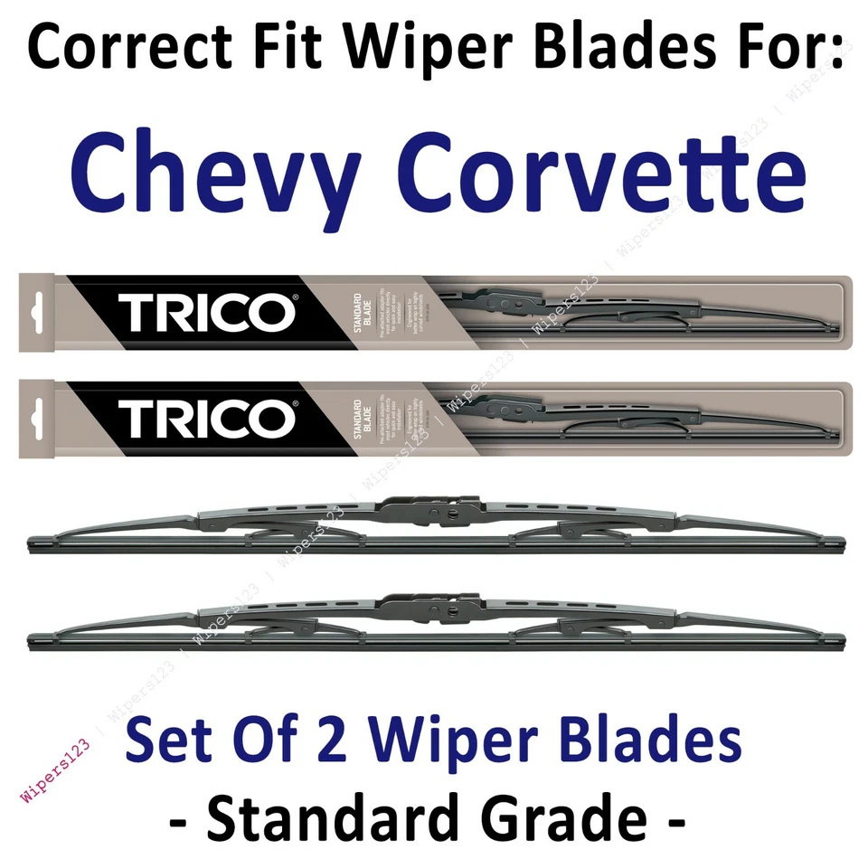 Wiper Blades 2-Pack Standard - fit 1997-2004 Chevy Chevrolet Corvette - 30221x2 - Image 1 of 1