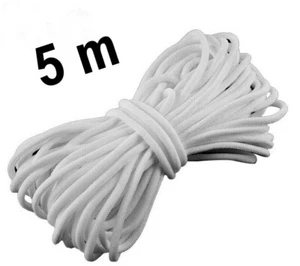 Gummikordel Rundgummi ca. 2 mm Durchmesser 5 Meter in Weiß - Bild 1 von 2