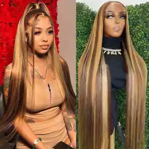 Nuevo HD 13x6 Peluca Resaltada Cabello Humano Encaje Frontal Pelucas para Mujeres Encaje Frontal Peluca - Imagen 1 de 12