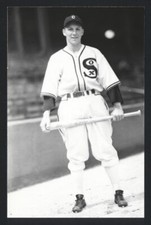 MIKE TRESH Real Photo Postcard RPPC 1938 Chicago White Sox George Burke 