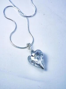 Collar de Cristal Swarovski Cynthia Lynn WILD HEART Plata Esterlina Transparente - Imagen 1 de 1